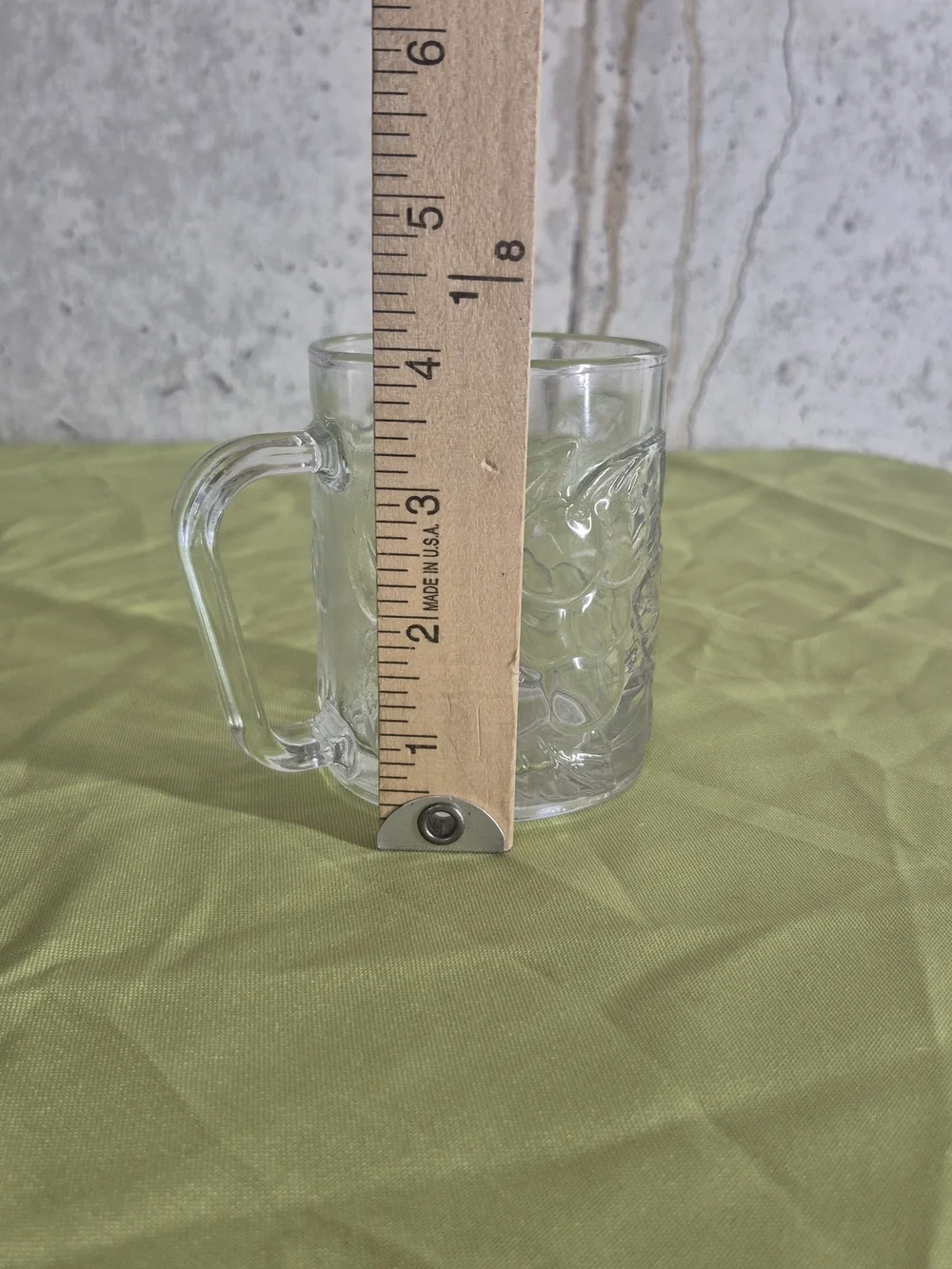 Clear Glass Patterned Coffee Mug - Transparent